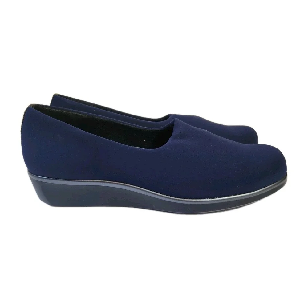 SAS Womans Tripad Comfort Wedge Loafer Blue Microfiber‎ Slip On Shoe Size 9.5 N